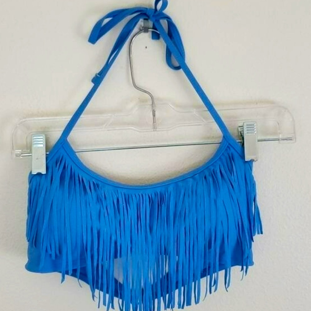 BP | Blue Fringe Bikini Top